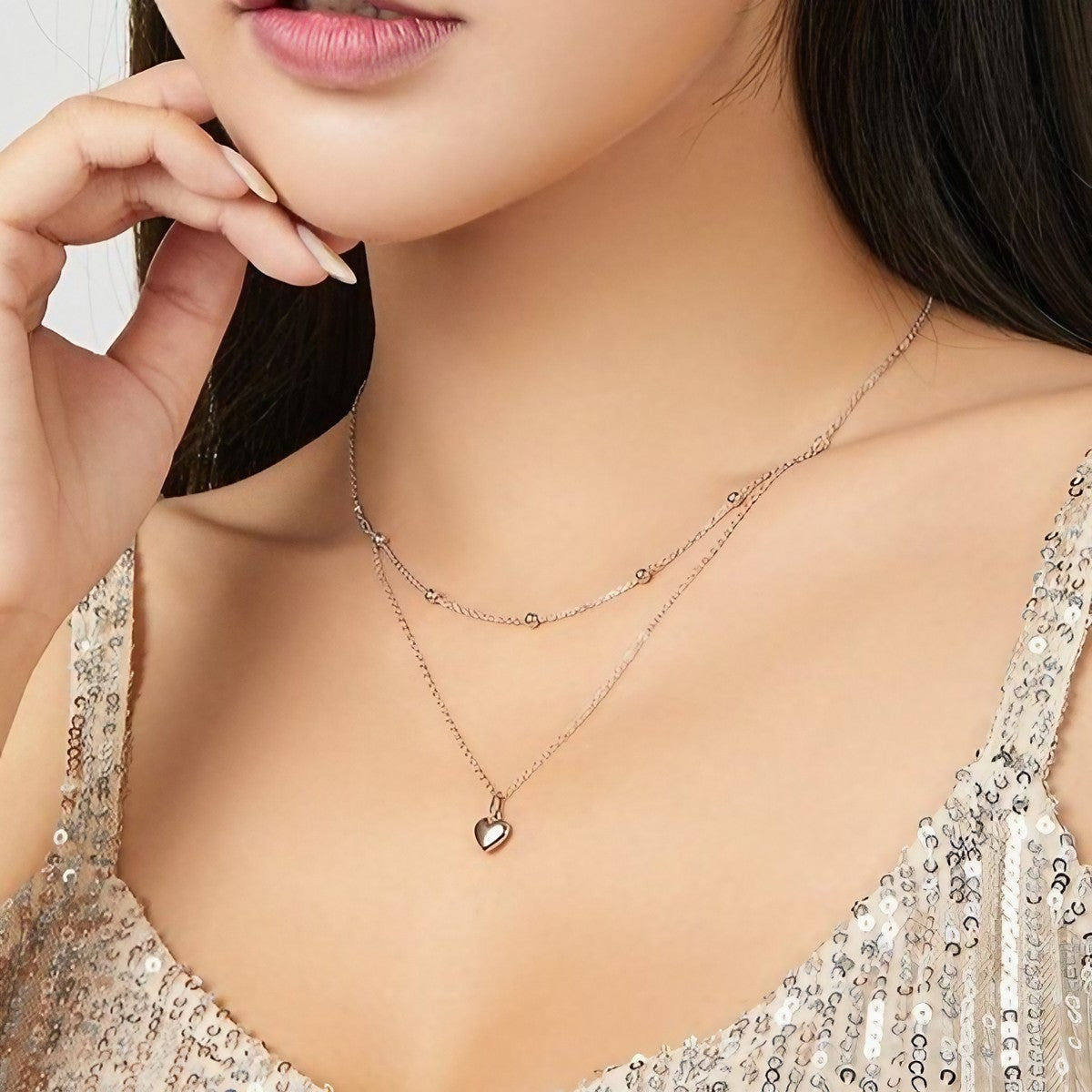 Colar Duplo Encanto de Prata 925 – Elegância Minimalista