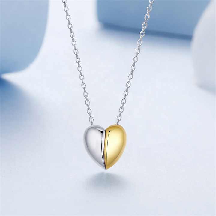 Colar Charme Coração Valentim Prata 925 Banhado a Ouro 18k