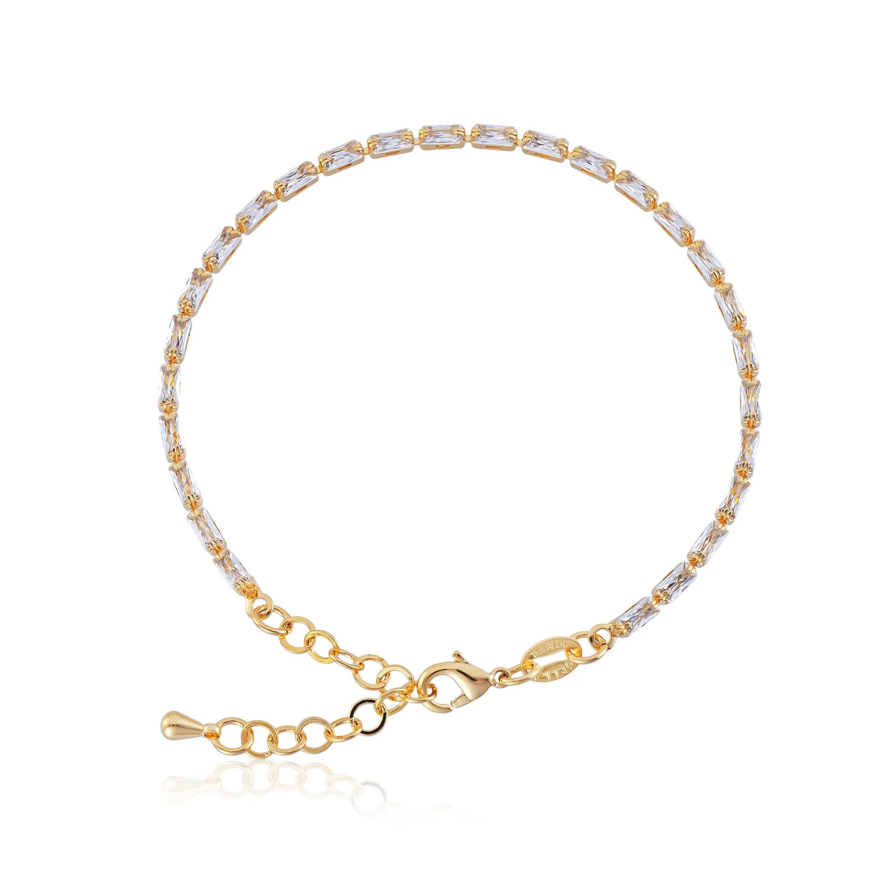 Pulseira Riviera Baguete Ouro 18k