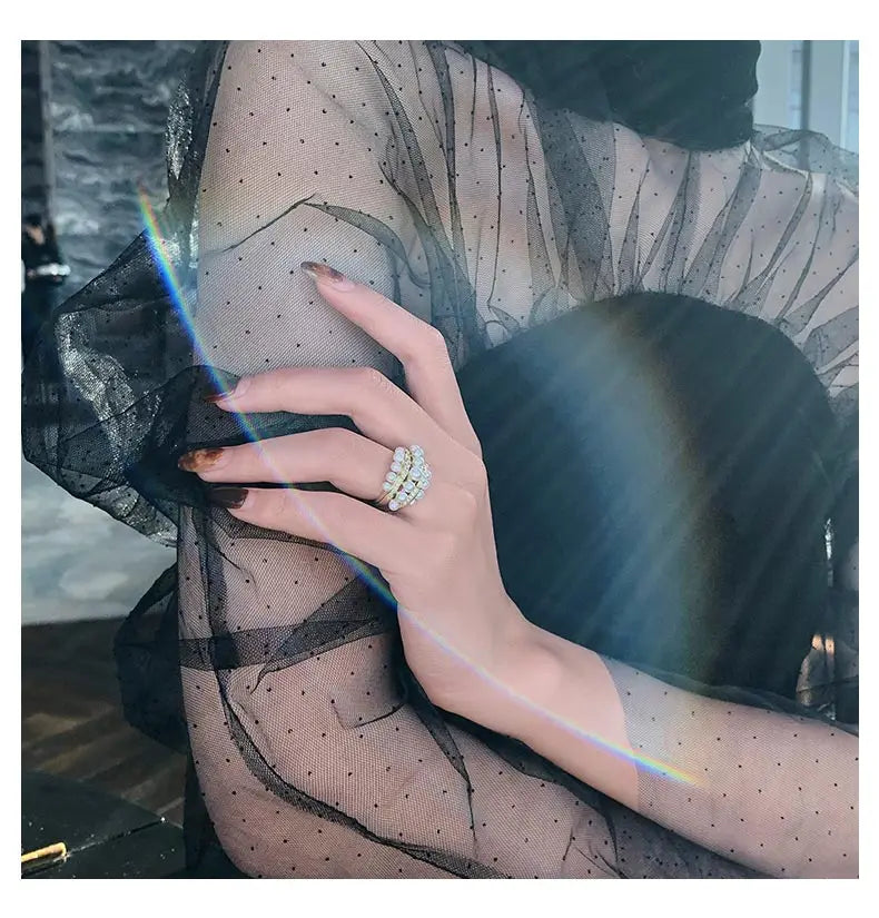 Anel Pérolas Delicadas