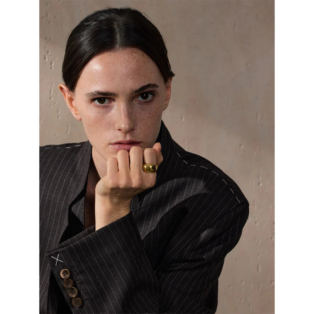 Anel Minimal Banho Ouro 18K