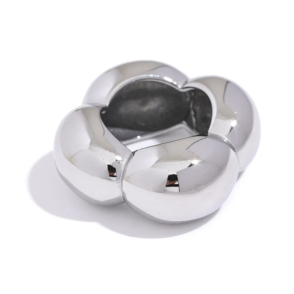 Anel Flor Elegância em Aço Inoxidável 316L