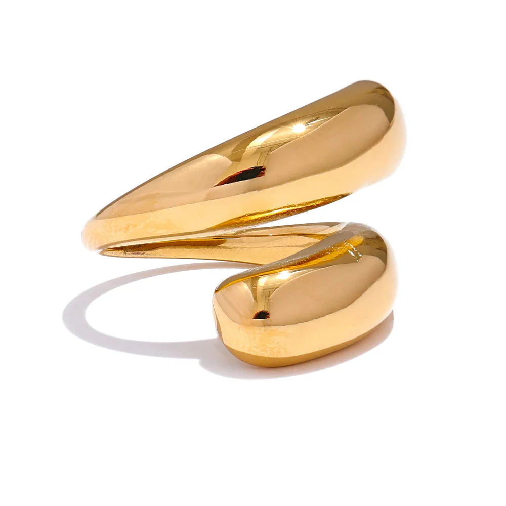 Anel Elegante Banhado a Ouro 18K