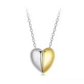 Colar Charme Coração Valentim Prata 925 Banhado a Ouro 18k