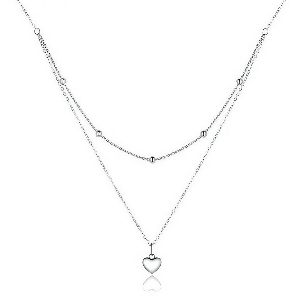 Colar Duplo Encanto de Prata 925 – Elegância Minimalista