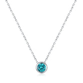 Colar com Pingente Luz Turquesa em Prata 925