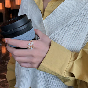 Anel Pérolas 3 Camadas