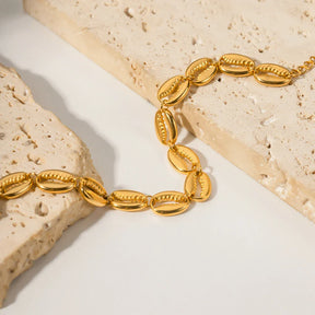 Pulseira Concha Elegance Banhada a Ouro 18k
