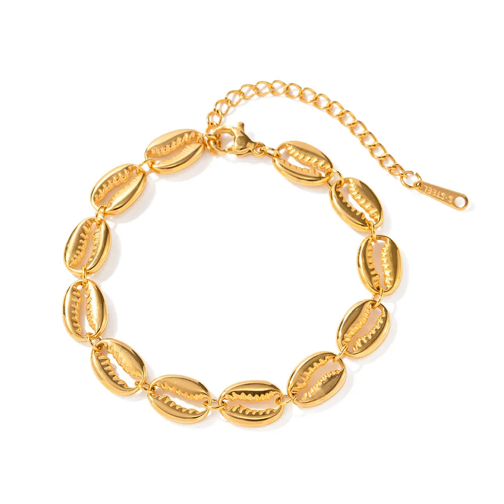 Pulseira Concha Elegance Banhada a Ouro 18k
