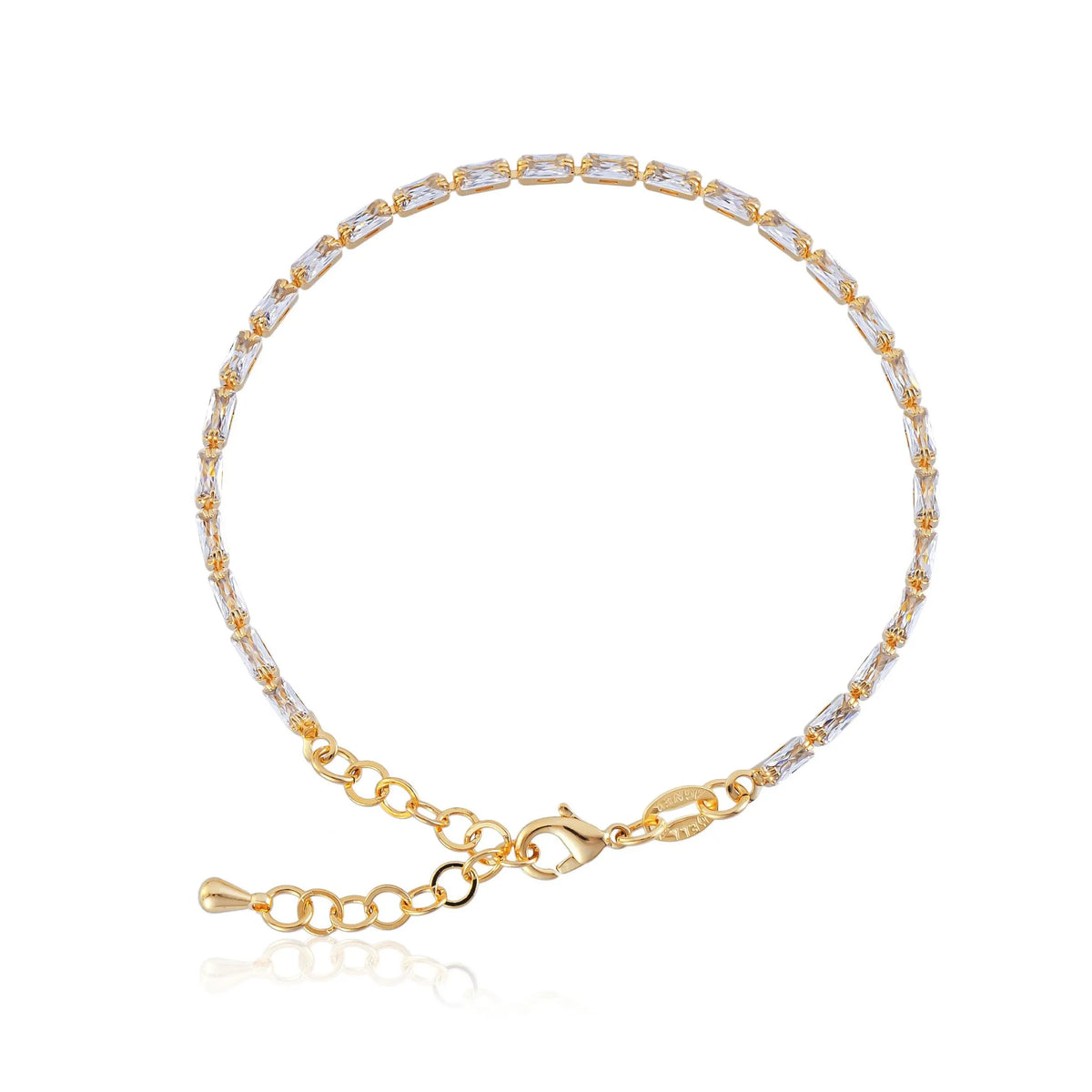 Pulseira Riviera Baguete Ouro 18k