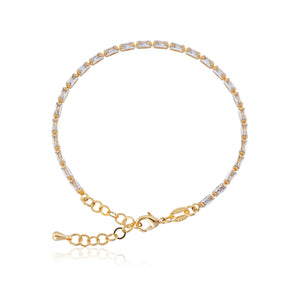 Pulseira Riviera Baguete Ouro 18k