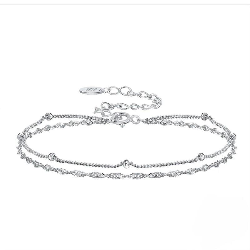 Pulseira Dupla Elegance Banhada a Ouro 18k