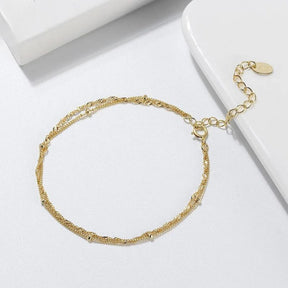 Pulseira Dupla Elegance Banhada a Ouro 18k