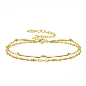Pulseira Dupla Elegance Banhada a Ouro 18k