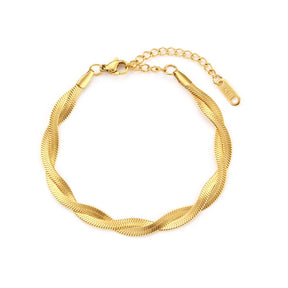 Pulseira Entrelaço Shine Banhada a Ouro 18k