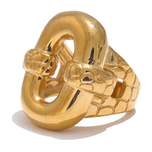 Anel Geométrico Textura Ouro 18k