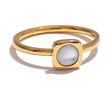 Anel Fino Concha Natural Ouro 18K