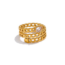 Anel Cobra Ajustável Banhado a Ouro 18K