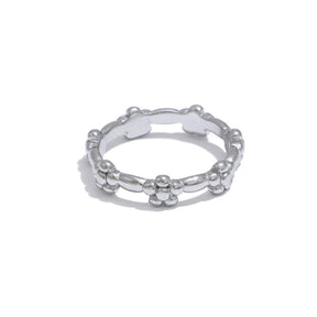 Anel Flor Fino Dourado 18K