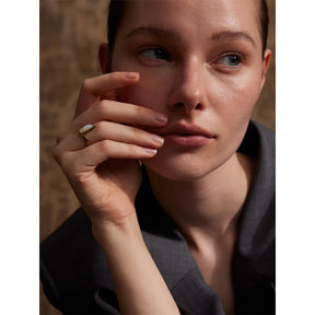 Anel Ajustável Ouro 18K com Amazonite