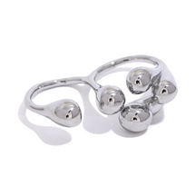 Anel Geométrico Dourado em Aço Inoxidável