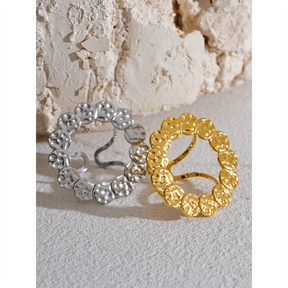 Anel Vintage Hiperbólico — Luxo Banhado a Ouro 18k