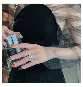 Anel Pérolas Delicadas