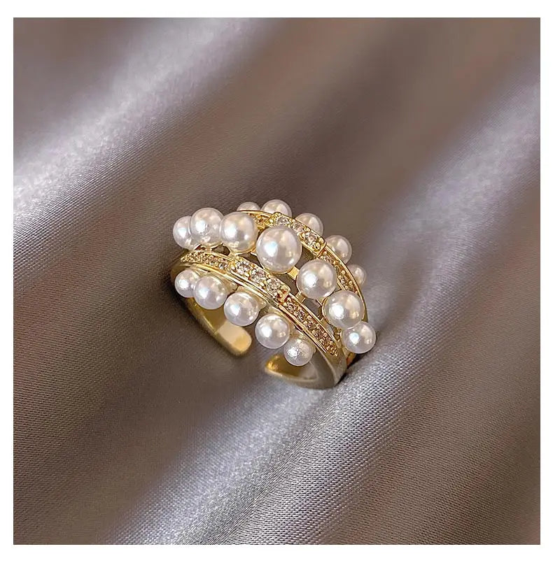 Anel Pérolas Delicadas