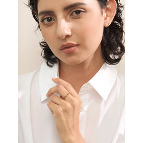 Anel Coração Fino Banhado a Ouro 18K