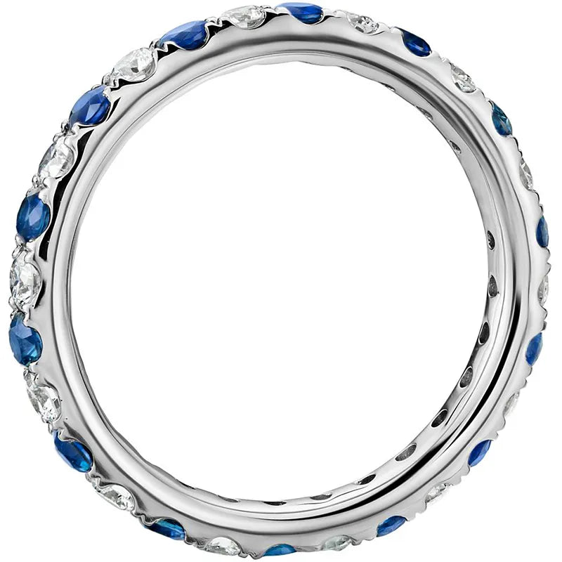 Anel Céleste d'Or – Elegância com Zircônia Azul Profunda