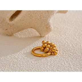 Anel Esferas Dourado 18K