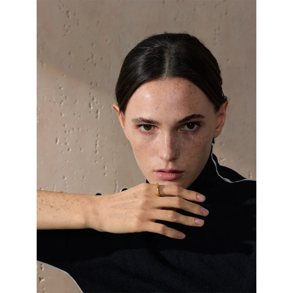 Anel Rosa Dourado 18K