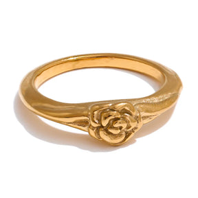 Anel Rosa Dourado 18K