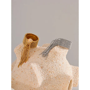 Anel Borla Dourada Ajustável 18K