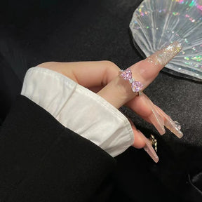 Anel Laço Ouro 18K com Zircônia Ajustável