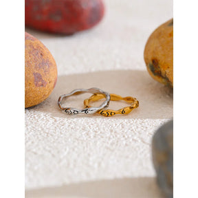 Anel Minimalista Peixe Ouro 18k