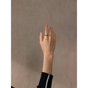 Anel Coração Dourado 18K