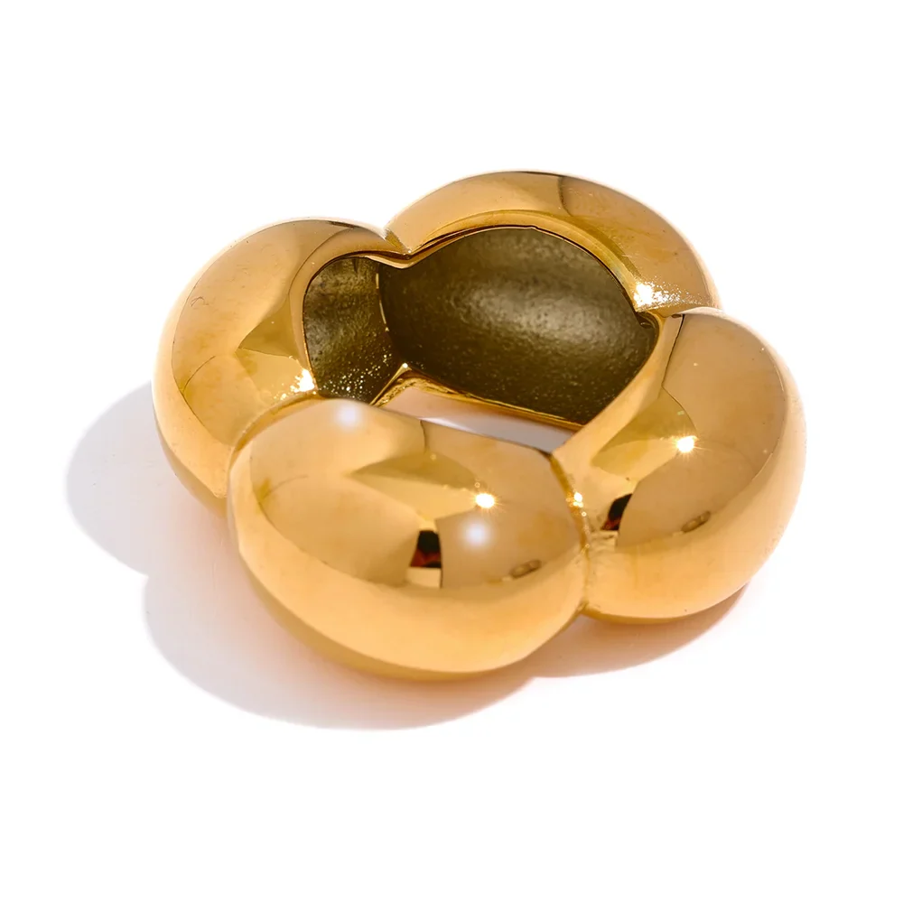 Anel Flor Elegância em Aço Inoxidável 316L