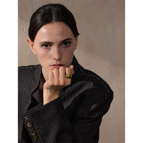 Anel Minimal Banho Ouro 18K