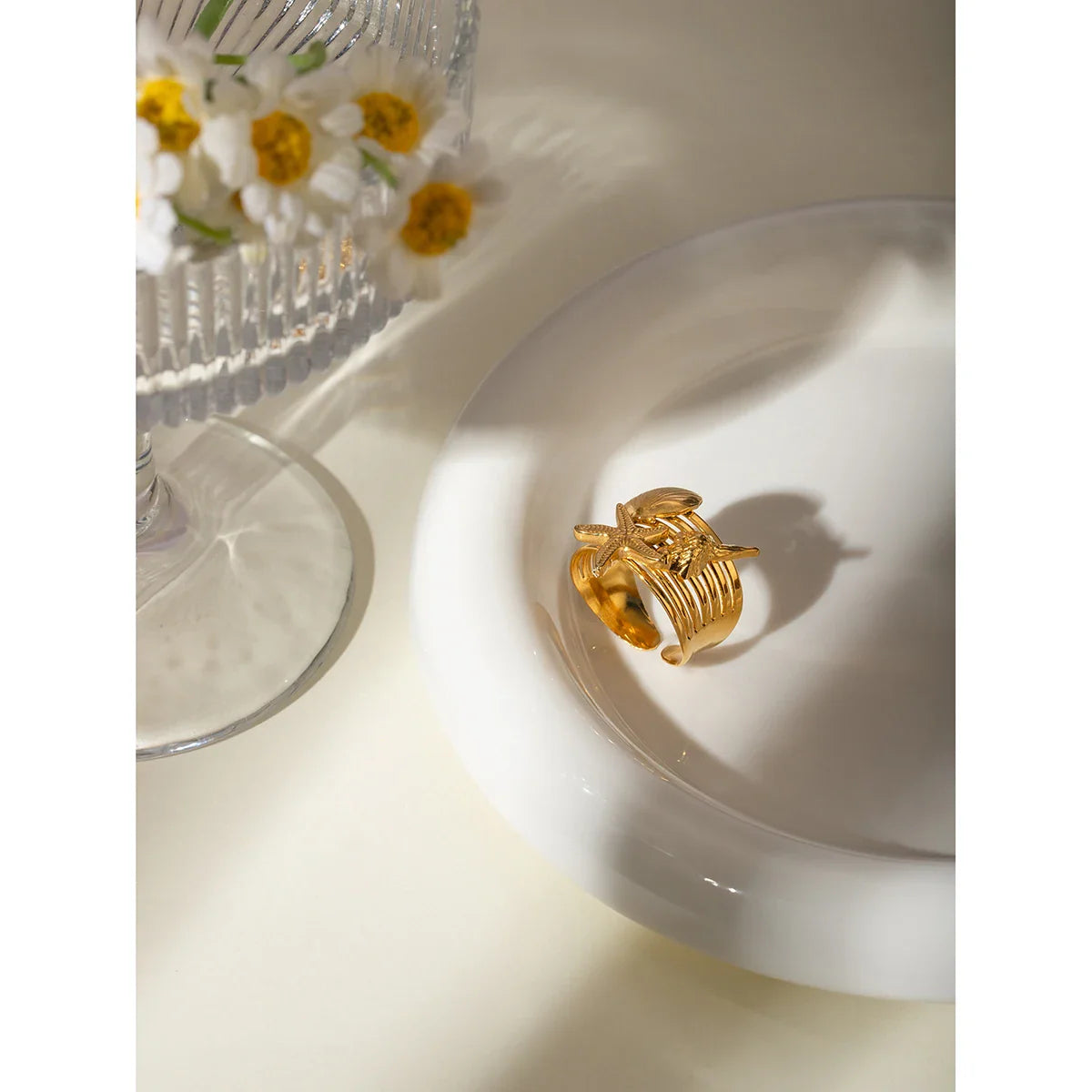 Anel Starfish com Detalhes Náuticos