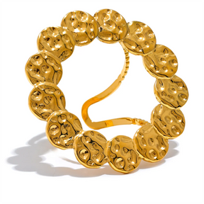 Anel Vintage Hiperbólico — Luxo Banhado a Ouro 18k