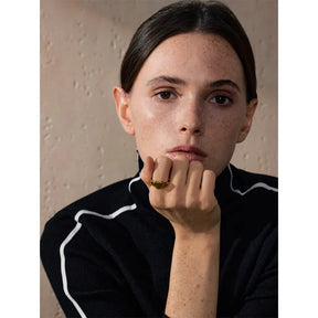 Anel Coração Dourado 18K