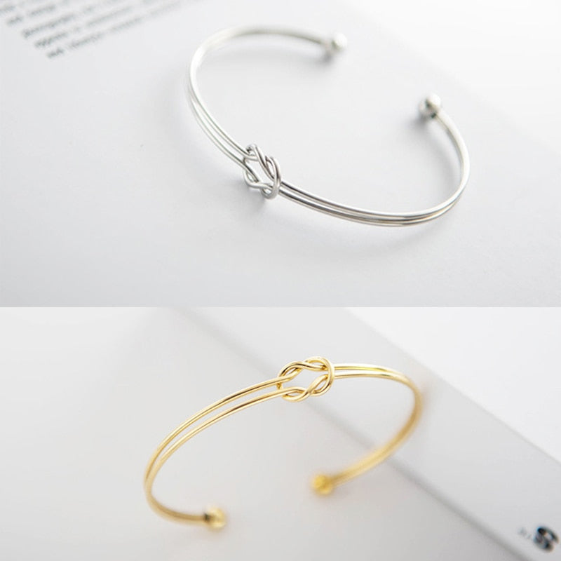 Bracelete Elara Nó Banhado a Ouro 18k