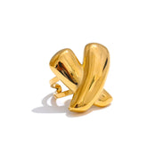 Anel Texturizado Banhado a Ouro 18K