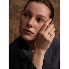 Anel Fino Concha Natural Ouro 18K