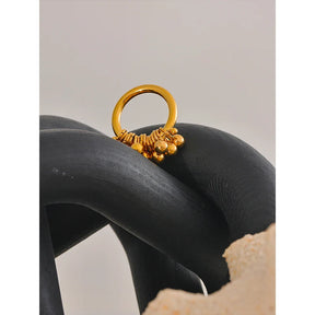 Anel Esferas Dourado 18K