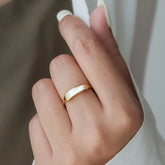 Anel Aliança Minimalista Ouro 18K