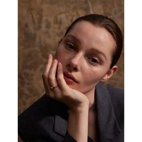 Anel Fino com Zircônia Cúbica Banhado a Ouro 18K