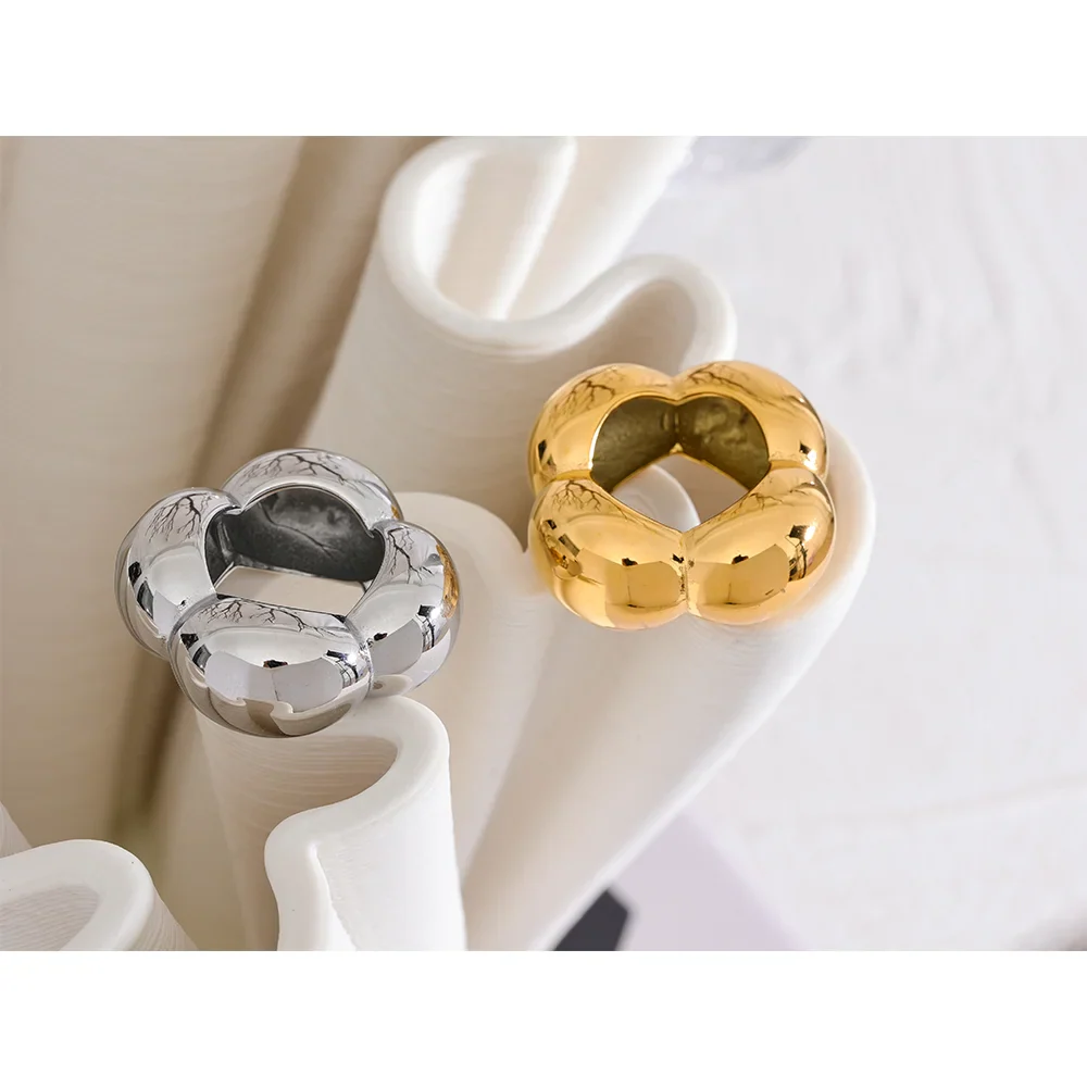 Anel Flor Elegância em Aço Inoxidável 316L