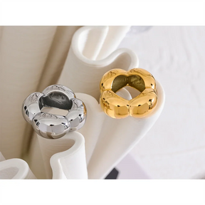 Anel Flor Elegância em Aço Inoxidável 316L